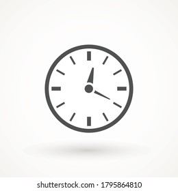 Clock icon in trendy flat style isolated on background. Clock icon page symbol for your web site design Time symbol.