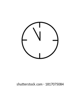 Clock icon in trendy flat style isolated on background. Clock icon page symbol for your web site design Clock icon logo, app, UI. Clock icon Vector illustration, EPS10.