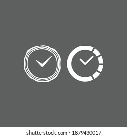 Clock icon in trendy flat style isolated on background. Clock icon page symbol for your web site design Clock icon logo, app, UI. Clock icon Vector illustration,