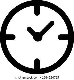 Clock icon in trendy flat style isolated on background. Clock icon page symbol for your web site design Clock icon logo, app, UI. Clock icon Vector illustration, EPS10.