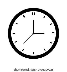 Icono de reloj en estilo plano moderno aislado en el fondo. Símbolo de página de icono de reloj para el diseño de tu sitio web logotipo de icono de reloj, aplicaciones
