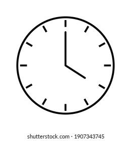 Icono de reloj en estilo plano moderno aislado en el fondo. Símbolo de la página de iconos de reloj para el diseño de su sitio web Icono de reloj, aplicación. Icono de reloj Ilustración vectorial.