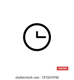 Clock icon in trendy flat style. Time icon symbol. Vector illustration