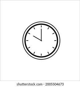 Clock icon in trendy flat style isolated on background