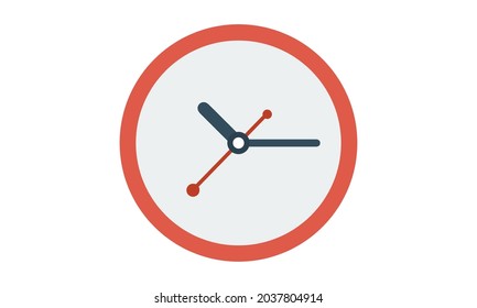 Clock icon in trendy flat style isolated on background. Clock icon page symbol for your web site design Clock icon logo, app, UI. Clock icon Vector illustration