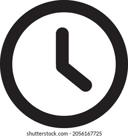 Icono de reloj en estilo plano moderno aislado en el fondo. Símbolo de página de icono de reloj para el diseño de su sitio web logotipo de icono de reloj, app.eps