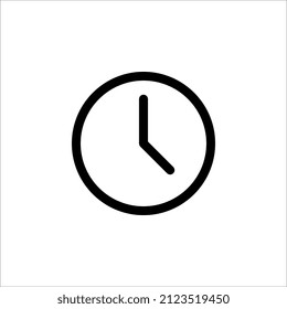 Icono de reloj en estilo plano moderno aislado en el fondo. Símbolo de página de icono de reloj para el diseño de su sitio web en fondo blanco