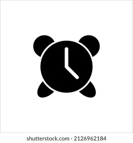 Icono de reloj en estilo plano moderno aislado en el fondo. Símbolo de página de icono de reloj para el diseño de su sitio web en fondo blanco