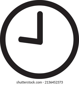 Icono de reloj en estilo plano moderno aislado en el fondo. Símbolo de página de icono de reloj para el diseño de su sitio web logotipo de icono de reloj, app.eps
