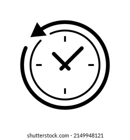 clock icon in trendy flat style isolated on background. Clock icon page symbol for your website design Clock icon logo, app, UI.