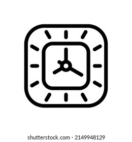clock icon in trendy flat style isolated on background. Clock icon page symbol for your website design Clock icon logo, app, UI.