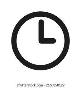 Clock icon in trendy flat style isolated on background. 