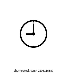 Clock icon in trendy flat style isolated on background. Clock icon page symbol for your web site design Clock icon logo, app, UI. Clock icon Vector illustration, EPS10.
