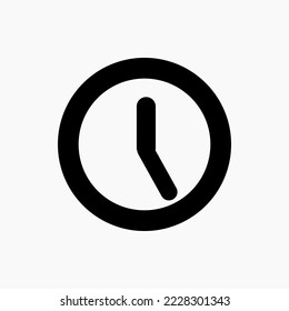 Clock icon in trendy flat style isolated on background.