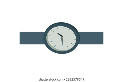 Clock icon in trendy flat style isolated on background.