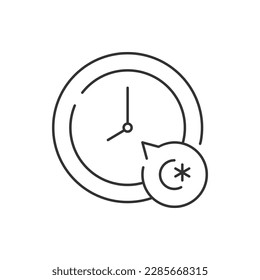 Clock icon in trendy flat style isolated on background. Clock icon page symbol for your web site design Clock icon logo, app, UI. Clock icon Vector illustration