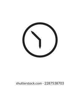 Clock Icon im trendigen, flachen Stil einzeln auf grauem Hintergrund. Zeitsymbol für Ihr Webdesign.