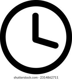 Clock icon in trendy flat style. Clock icon page symbol for your website design Clock icon logo, app, UI. Replaceable vector design.