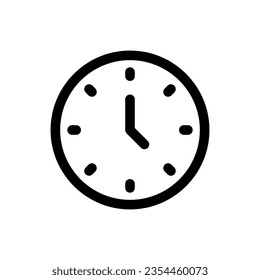 Clock icon in trendy flat style isolated on white background. Clock silhouette symbol for your website design, logo, app, UI. Vector illustration, EPS10.