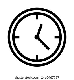 Uhrensymbol im trendigen flachen Stil isoliert auf Hintergrund. Symbol für die Vektorillustration-Uhr.
