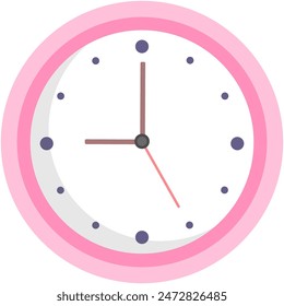 Clock icon in trendy flat style isolated on white background.