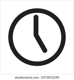 Clock icon in trendy flat style isolated on background. Clock vector icon.