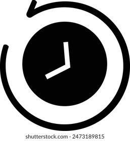 Icono de reloj en estilo plano de moda aislado en el fondo. Símbolo de página de ícono de reloj para tu diseño de Sitio web
