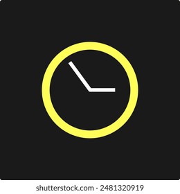 Clock icon in trendy flat style isolated on background.  Time vector illustration.