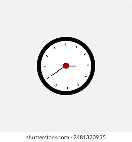 Clock icon in trendy flat style isolated on background.  Time vector illustration.
