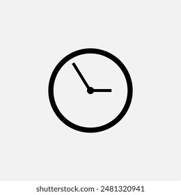 Clock icon in trendy flat style isolated on background.  Time vector illustration.
