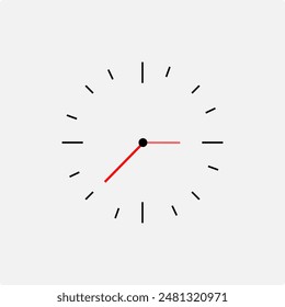 Clock icon in trendy flat style isolated on background.  Time vector illustration.