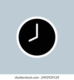 clock icon in trendy flat style isolated on background. Clock icon page symbol for your web site design Clock icon logo, app, UI. Vector illustration. Eps file 141.