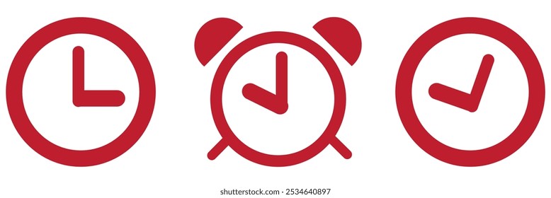 Icono del reloj en estilo plano de moda aislado en el fondo. Símbolo de la página del icono del reloj para su logotipo del icono del reloj del diseño del Sitio web, App, UI. Icono de reloj Ilustración vectorial, EPS10.