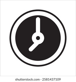 Clock icon in trendy flat style isolated on background. Clock icon page symbol for your web site design 