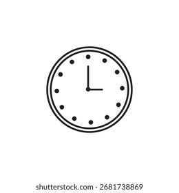 Clock icon in trendy flat style isolated on background. Clock icon page symbol for your web site design Clock icon logo, app, UI. Clock icon Vector illustration, EPS10.