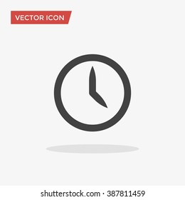 Clock Icon in trendy flat style isolated on grey background. Time symbol for your web design, logo, UI. Vector illustration, EPS10.