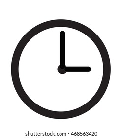 Clock Icon in trendy flat style isolated on white background. Time symbol for your web design, logo