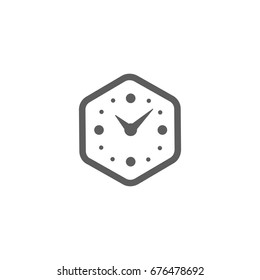 Clock icon in trendy flat style isolated on white background. Symbol for your web site design, logo, app, UI. Vector illustration, EPS