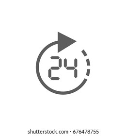 Clock icon in trendy flat style isolated on white background. Symbol for your web site design, logo, app, UI. Vector illustration, EPS