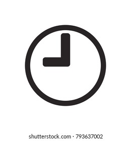 Clock icon in trendy flat style. Clock icon page symbol for your web site design. Clock icon and logo.