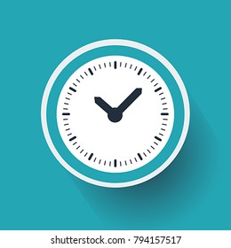 Clock Icon in Trendy Flat Style. Vector, illustration eps10