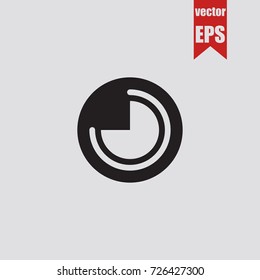 Clock icon in trendy isolated on grey background.Vector illustration.