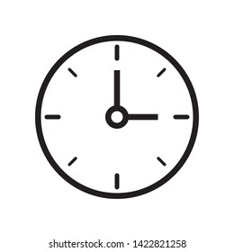 Clock icon in trendy outline style design. Vector graphic illustration. Suitable for website design, logo, template, and ui. Editable vector stroke. EPS 10.