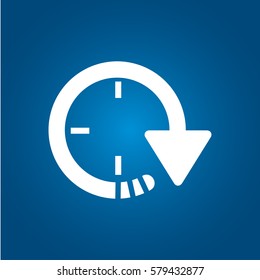 Clock Icon in trendy. Time symbol for your web site design, logo, app, UI.