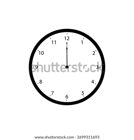 Clock icon at twelve o'clock (noon or midnight). Universal symbol for a cycle completion or a crucial point.