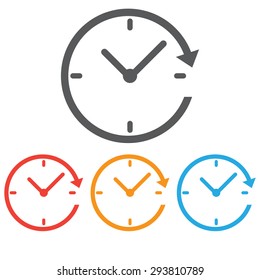 clock icon, twenty four hour