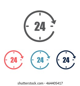 Clock icon, Twenty four hour