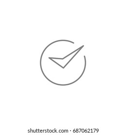 Clock icon. Icon for user interface or web