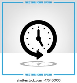 Clock Icon Vector.