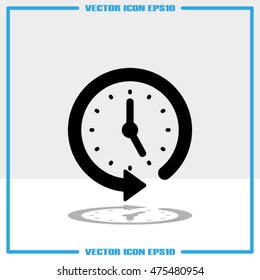 Clock Icon Vector.